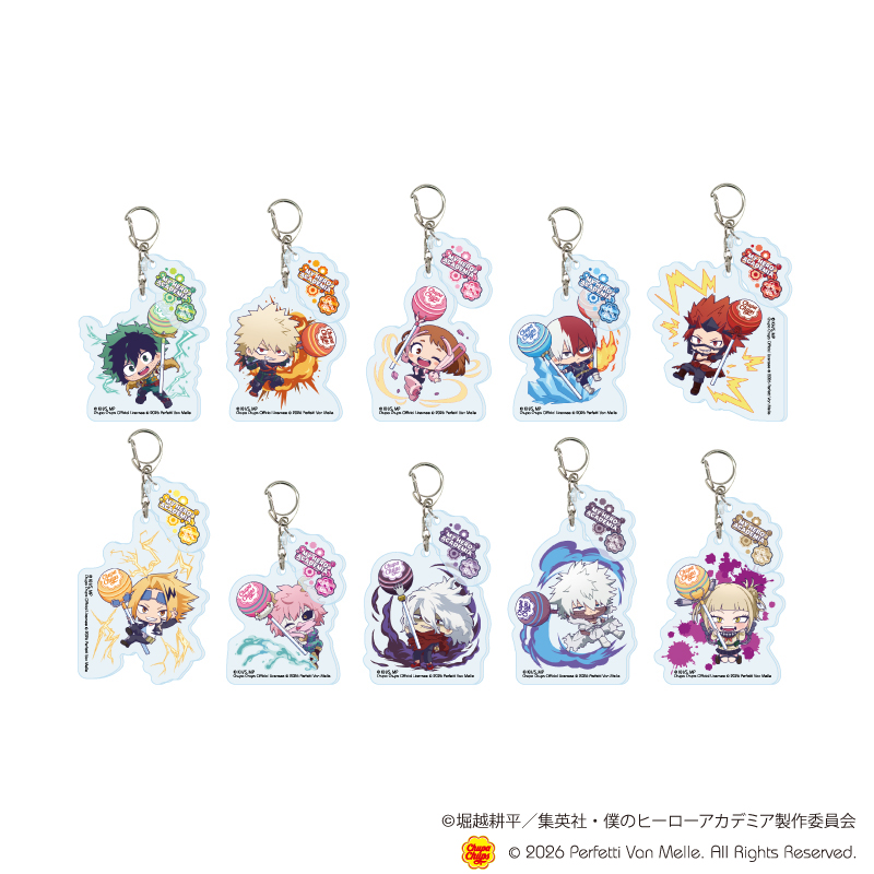 パーツ付きアクリルキーホルダー「アニメ 『僕のヒーローアカデミア』×チュッパチャプス」01/ブラインド(全10種)(ミニキャライラスト)