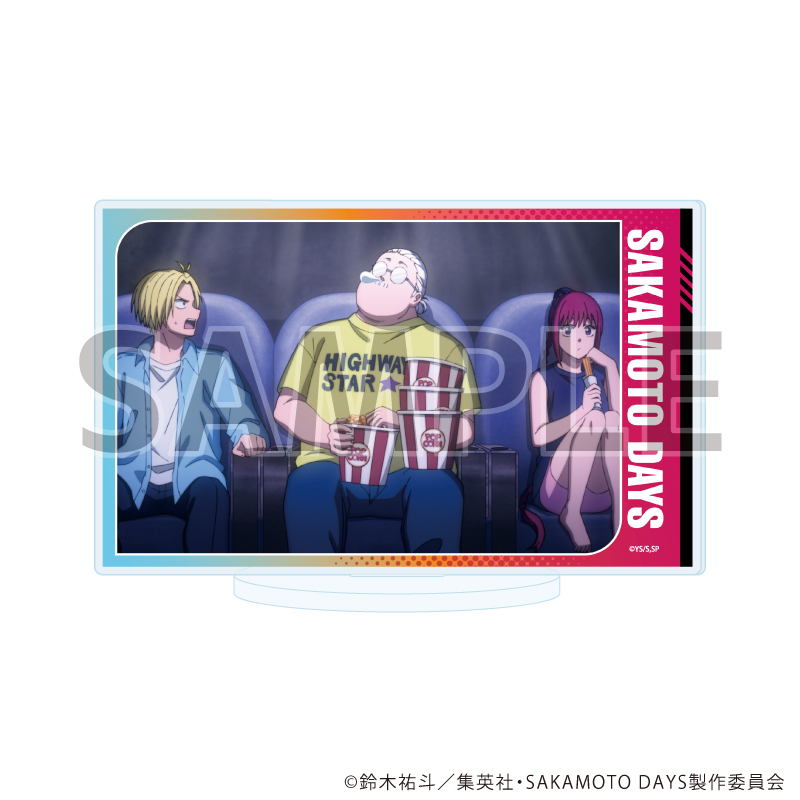 アクリルスタンド「SAKAMOTO DAYS」58/坂本太郎&朝倉シン&陸少糖(場面写イラスト)