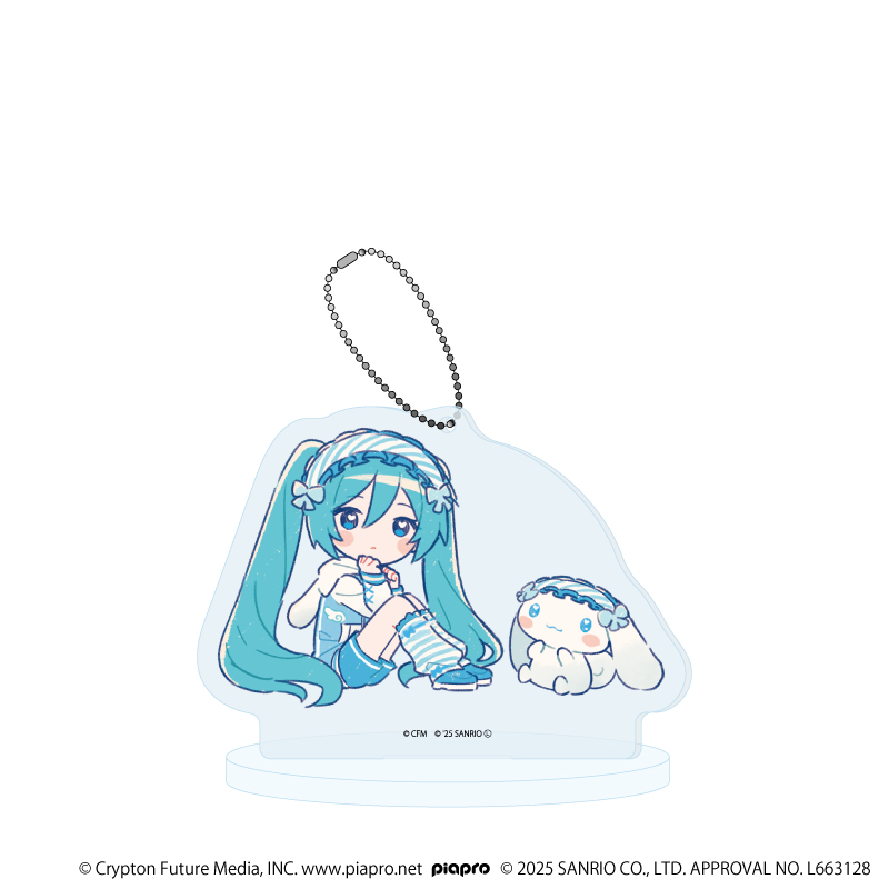 アクリルスタンドキーホルダー「初音ミク×シナモロール」29/(グラフアートイラスト)