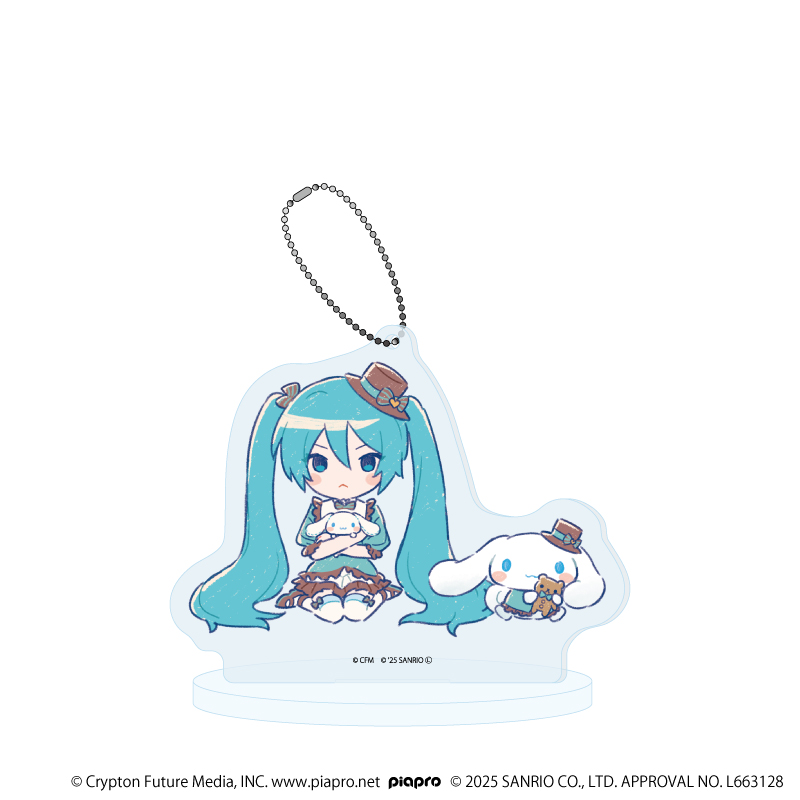 アクリルスタンドキーホルダー「初音ミク×シナモロール」32/(グラフアートイラスト)