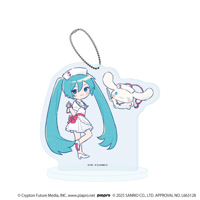 アクリルスタンドキーホルダー「初音ミク×シナモロール」35/(グラフアートイラスト)