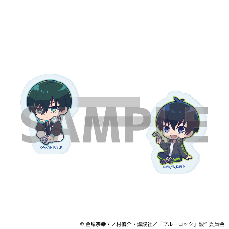 前髪クリップ2個セット「TVアニメ『ブルーロック』」02/潔 世一&糸師 凛 ゲーム実況ver.(ミニキャライラスト)