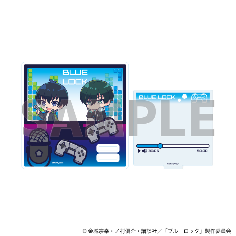 アクリルコースタースタンド「TVアニメ『ブルーロック』」01/潔 世一&糸師 凛 ゲーム実況ver.(ミニキャライラスト)