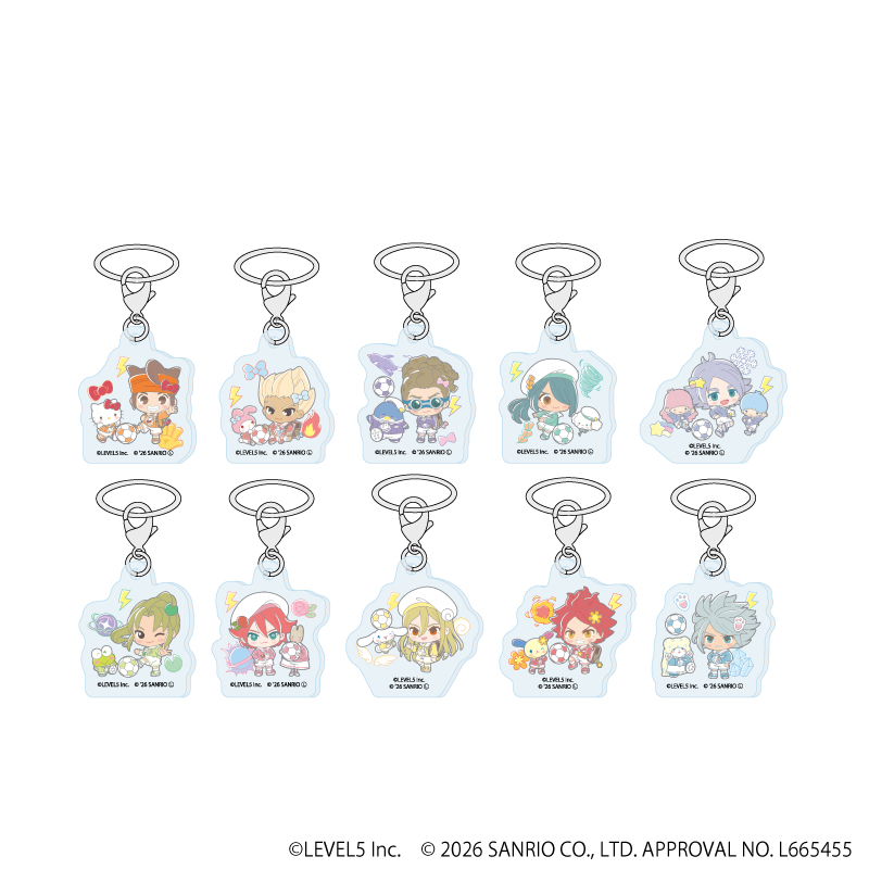 めじるしチャーム「イナズマイレブン×サンリオキャラクターズ」01/ブラインド(全10種)(コラボイラスト)