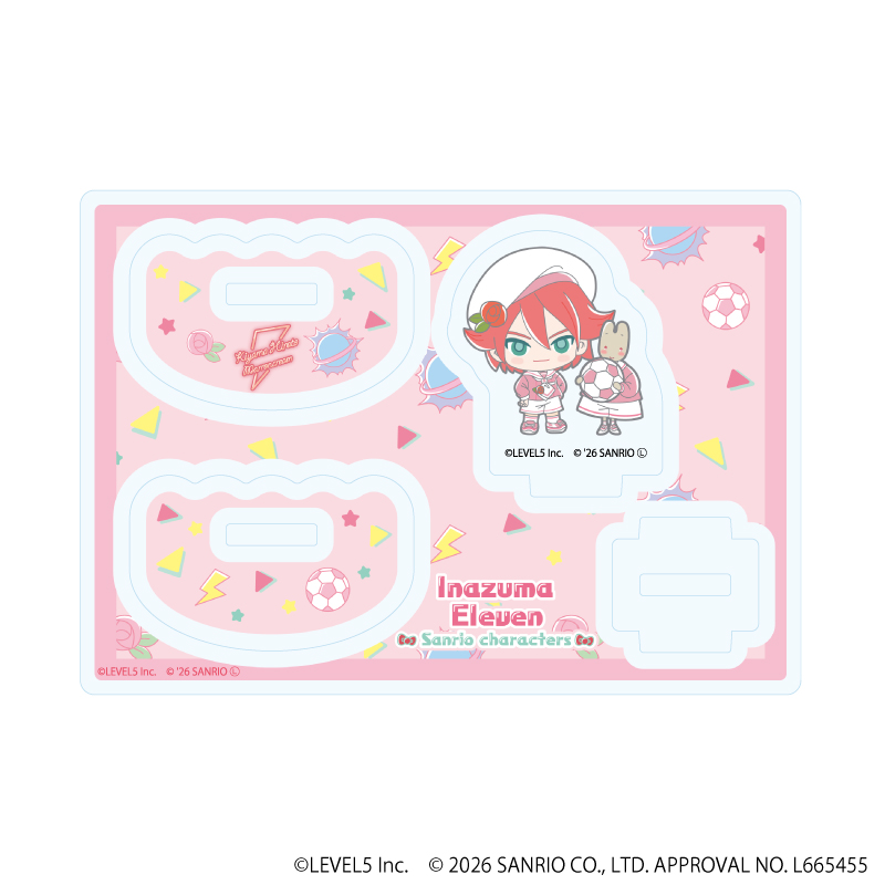 ゆらゆらアクリルスタンド「イナズマイレブン×サンリオキャラクターズ」07/基山ヒロト×マロンクリーム(コラボイラスト)