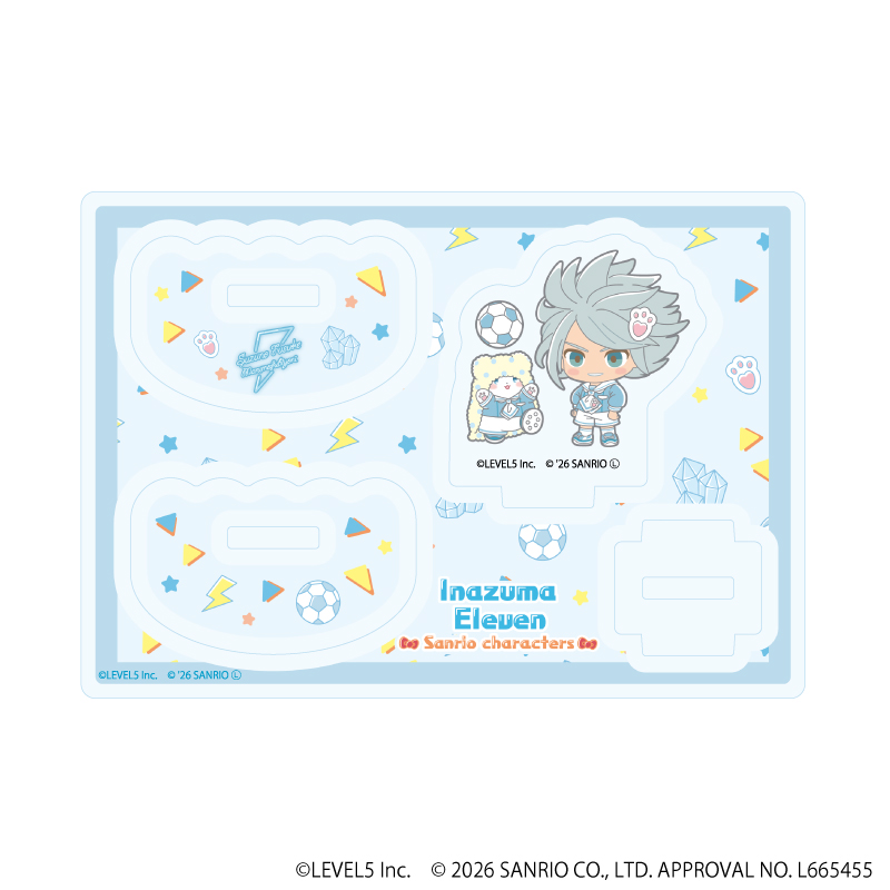 ゆらゆらアクリルスタンド「イナズマイレブン×サンリオキャラクターズ」10/涼野風介×まるもふびより(コラボイラスト)