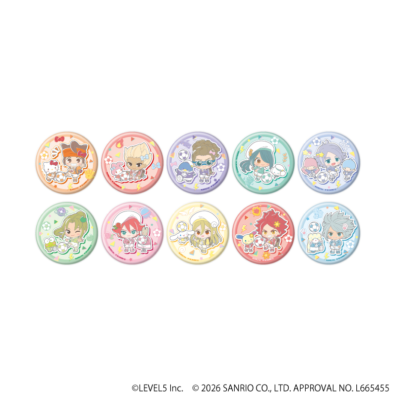 缶バッジ「イナズマイレブン×サンリオキャラクターズ」05/ブラインド(全10種)(コラボイラスト)