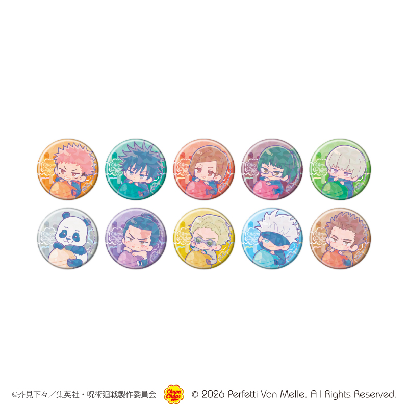 ホログラム缶バッジ(57mm)「呪術廻戦×チュッパチャプス」01/コンプリートセット(全10種)(コラボイラスト)
