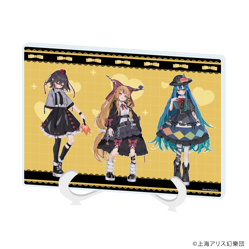 アクリルアートボード(A5サイズ)「東方Project」07/文&天子&萃香 病みかわいいver.(描き起こしイラスト)