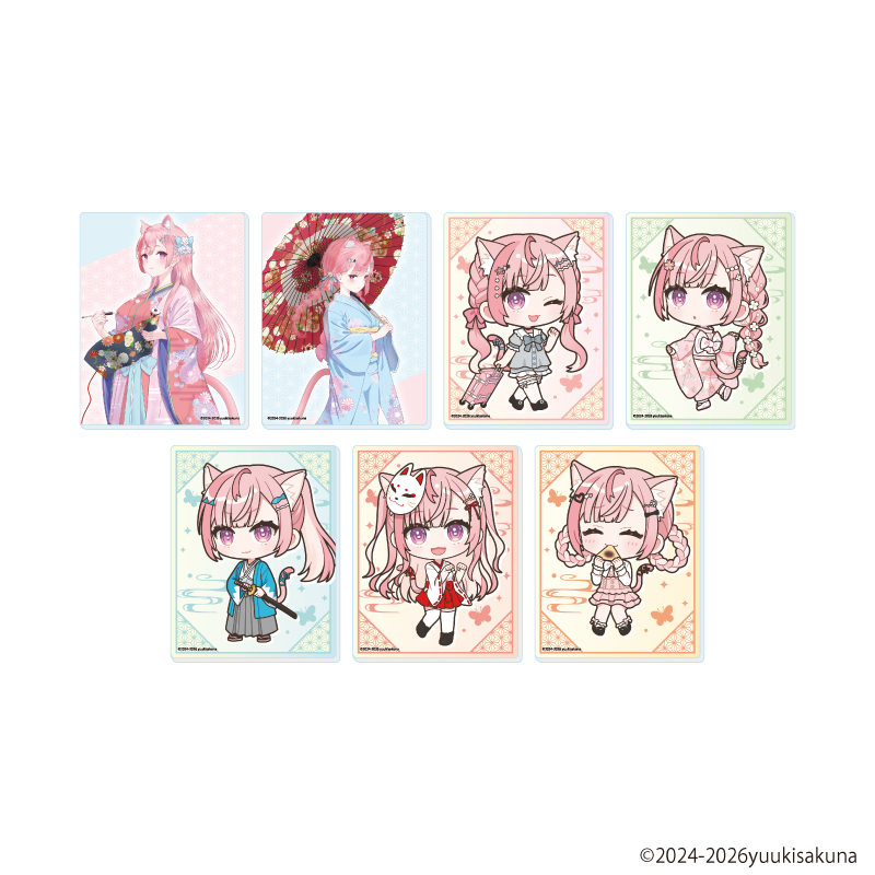 アクリルカード「結城さくな」01/ブラインド(全7種)(描き下ろし＆ミニキャライラスト)