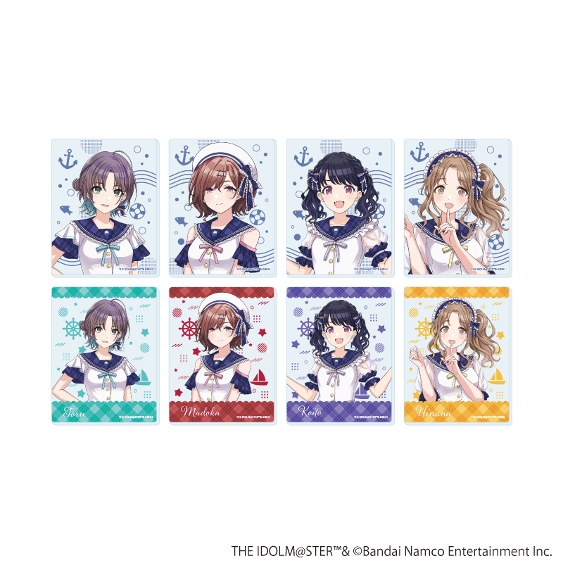 アクリルカード「アイドルマスター シャイニーカラーズ」04/セーラー風アイドル衣装ver. コンプリートセット(全8種)(描き下ろしイラスト)